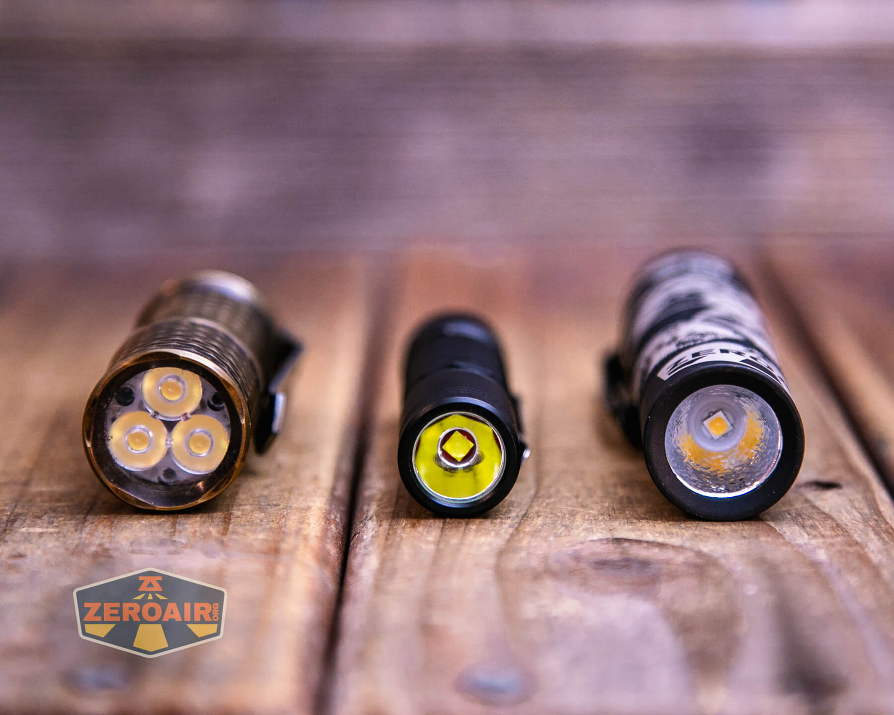 Ripshine EL1 14500 flashlight with standard-sized flashlights