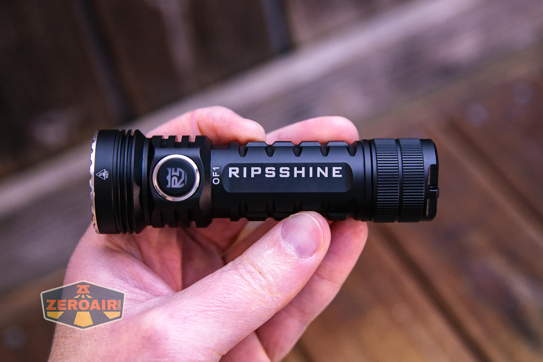 Ripsshine OF1 flashlight in hand