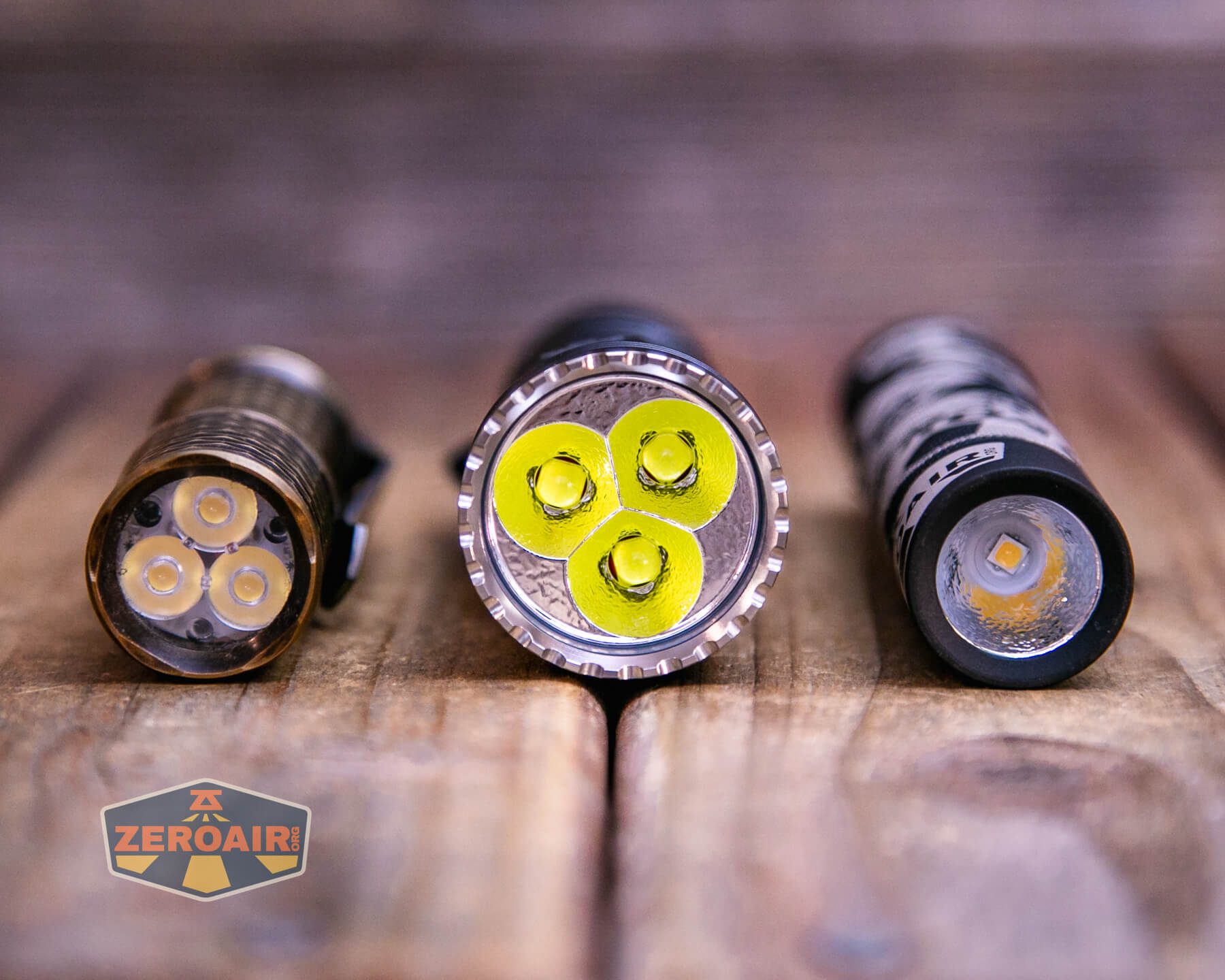 Ripsshine OF1 flashlight with two standard sized flashlights