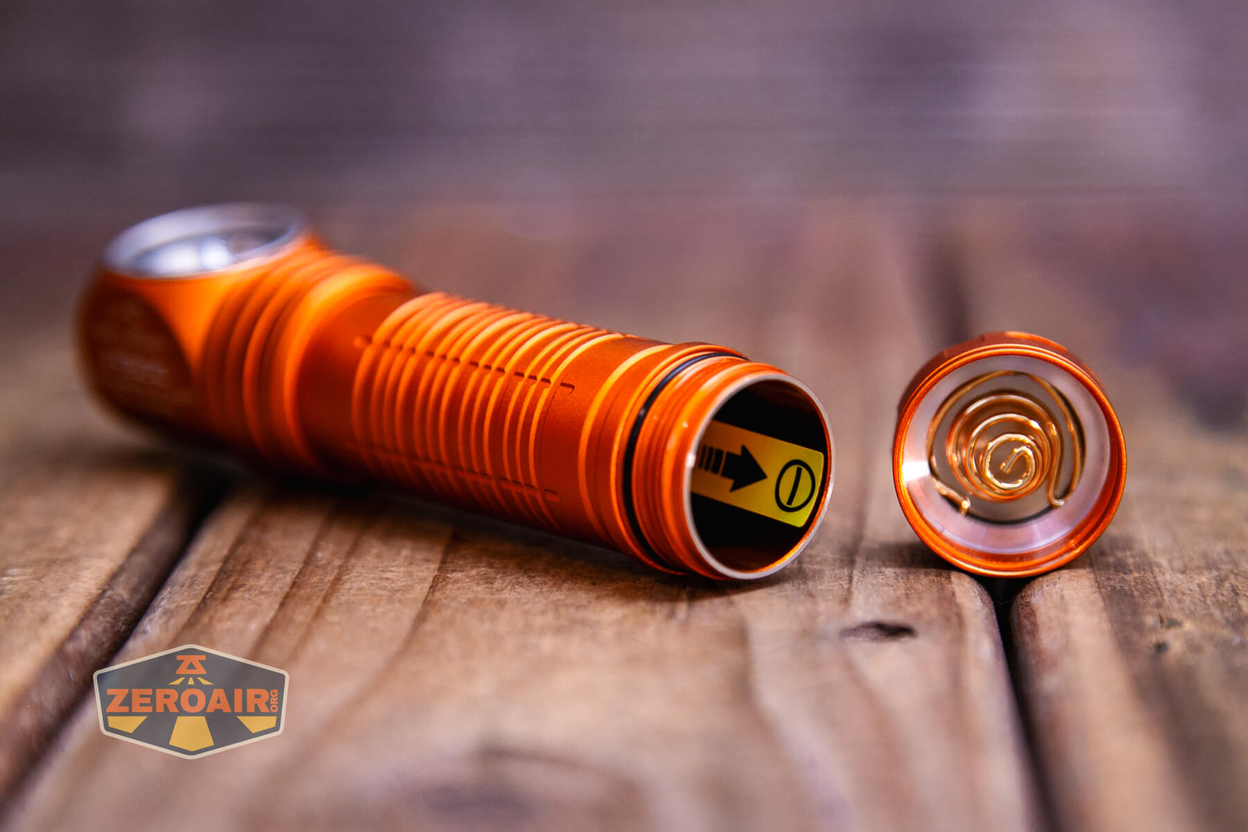 Skilhunt H300R v4 headlamp with included 18650 sticker