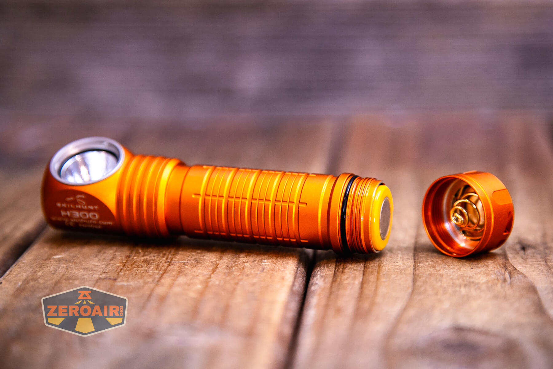 Skilhunt H300R v4 headlamp with included 18650 installed