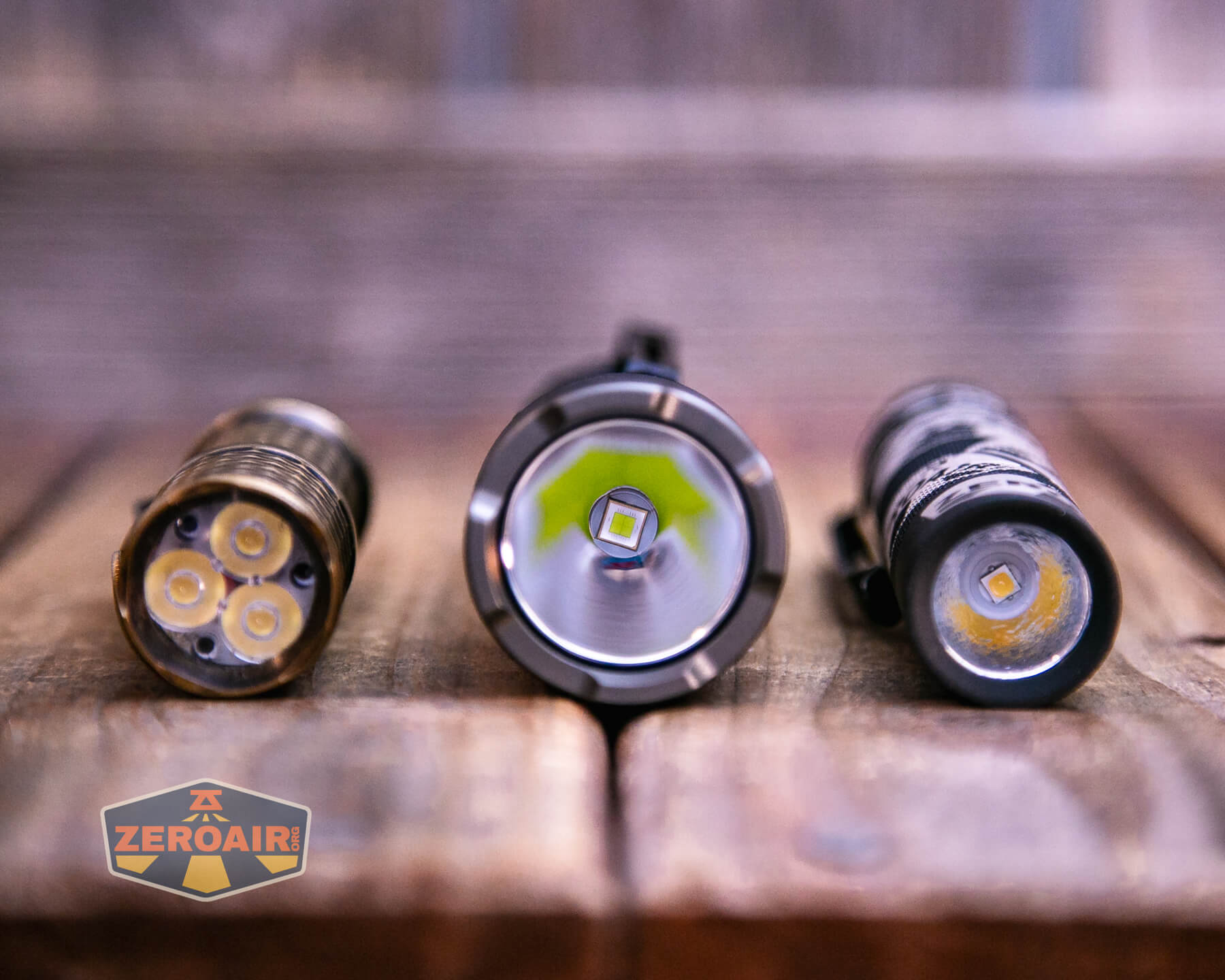 Wurkkos TS28 flashlight with two standard sized flashlights