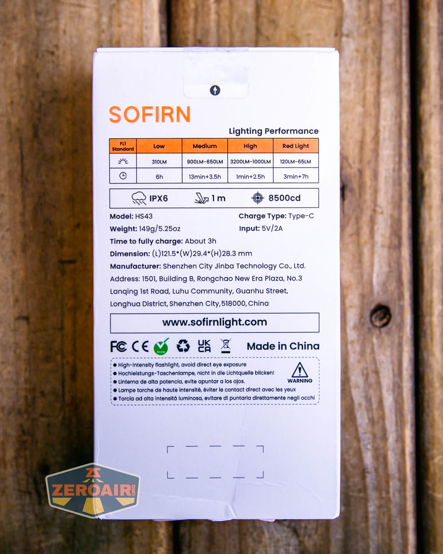 Sofirn HS43 headlamp box