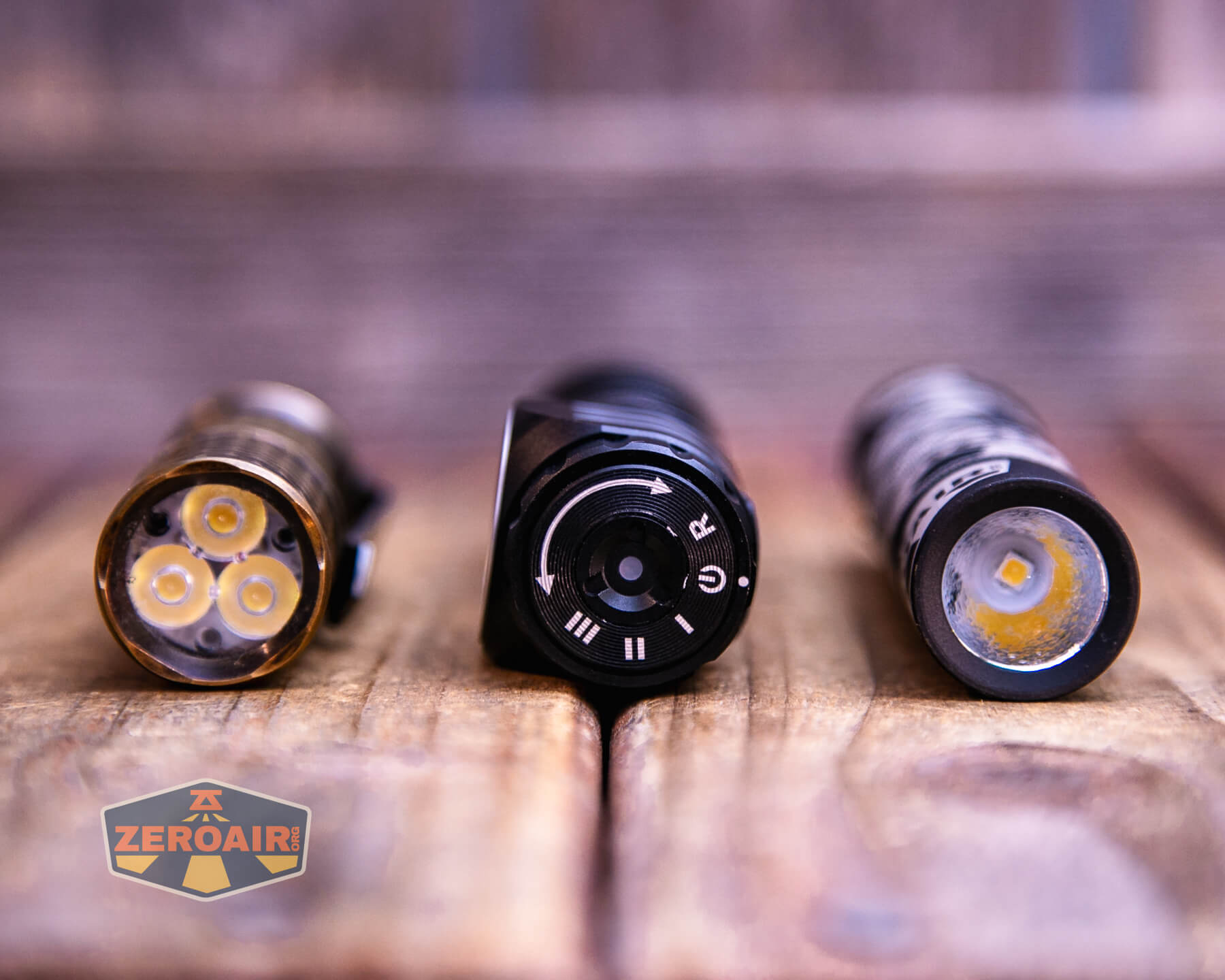 Sofirn HS43 headlamp with two standard sized flashlights