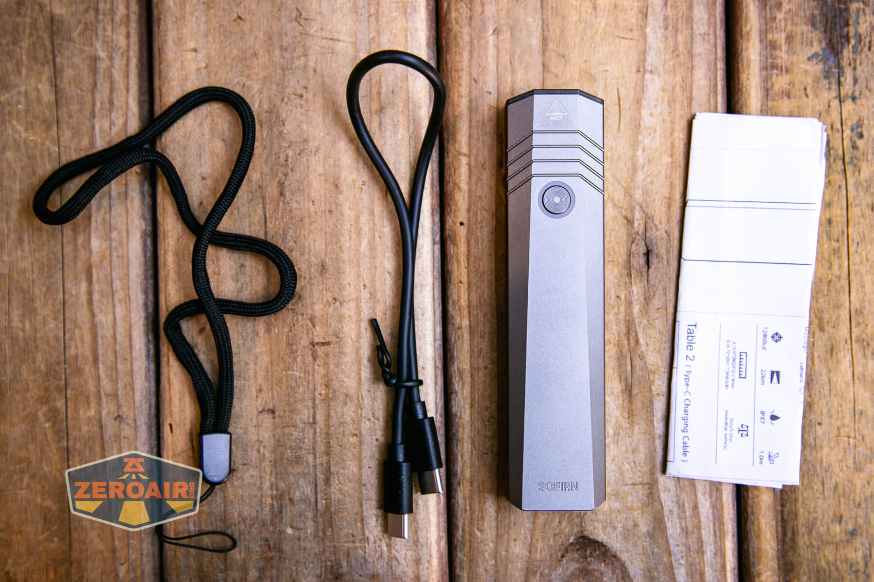 SOFIRN ST1 rechargeable flat EDC flashlight what's included