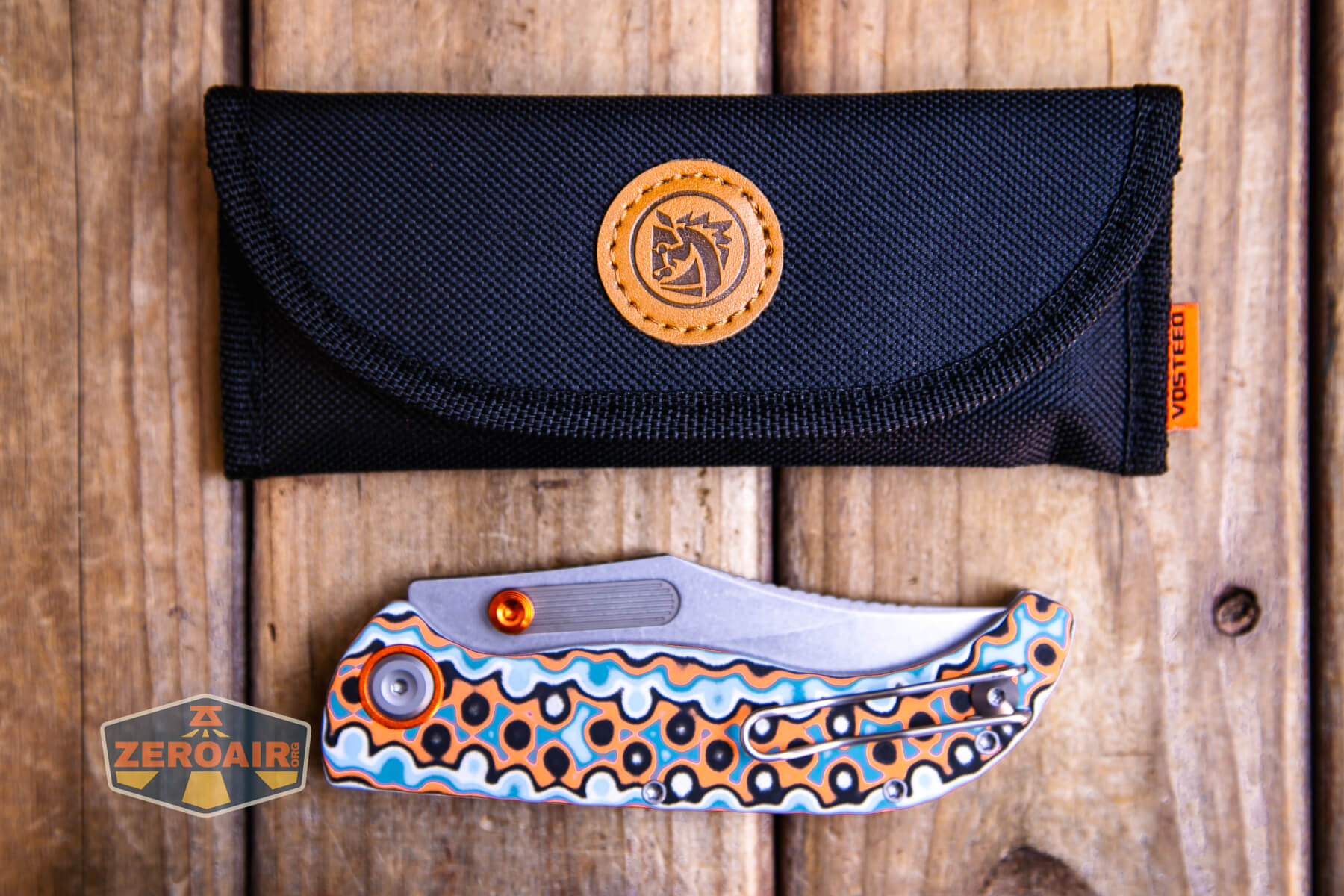 Vosteed Naga S35VN knife with carry pouch