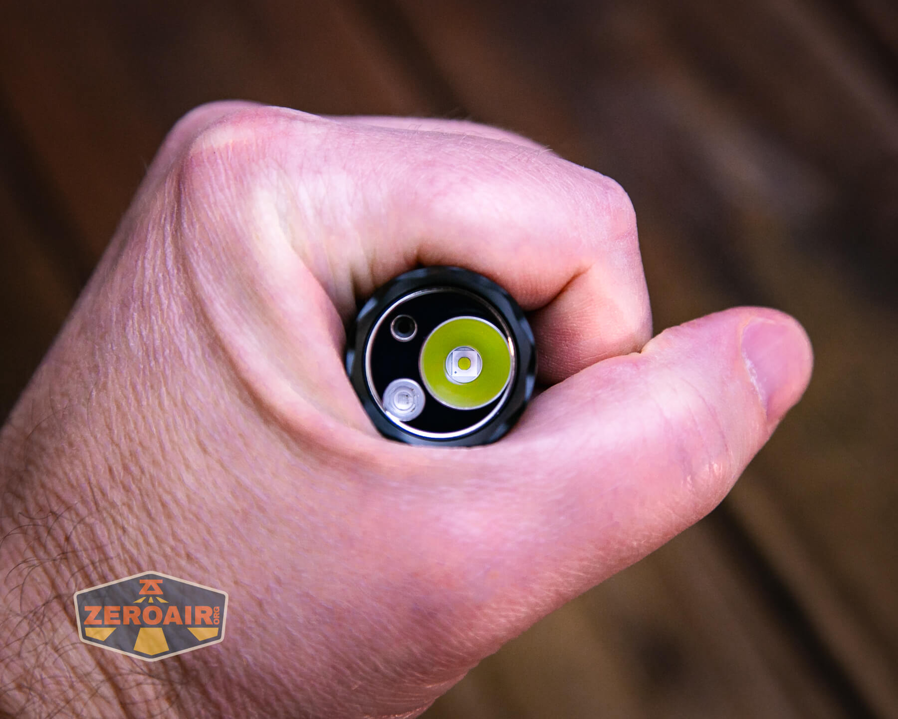 Acebeam K1 EDC flashlight in hand