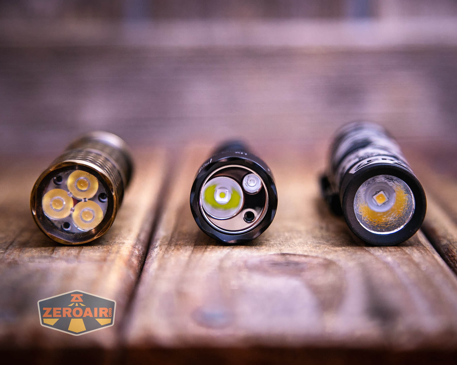 Acebeam K1 EDC flashlight with two standard sized flashlights