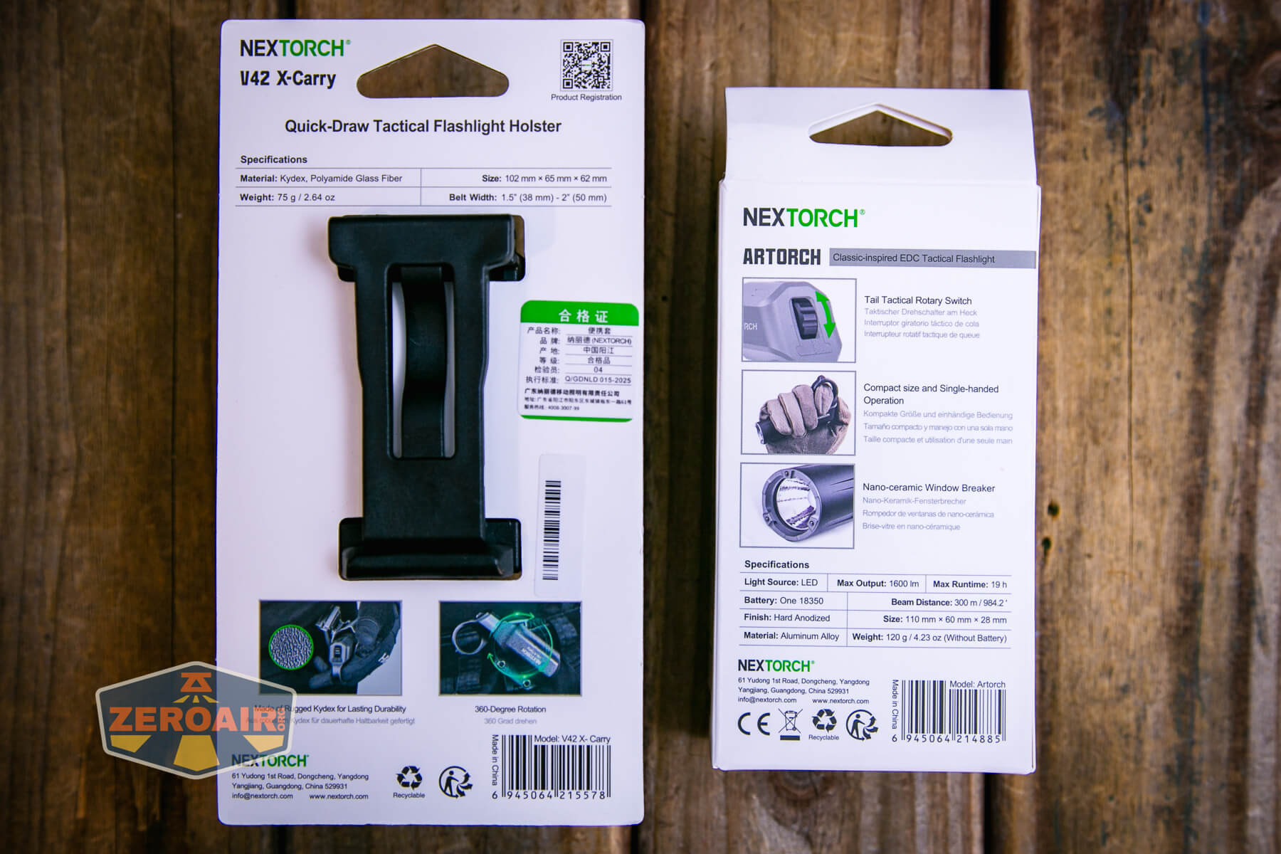 Nextorch Artorch compact EDC tactical flashlight box