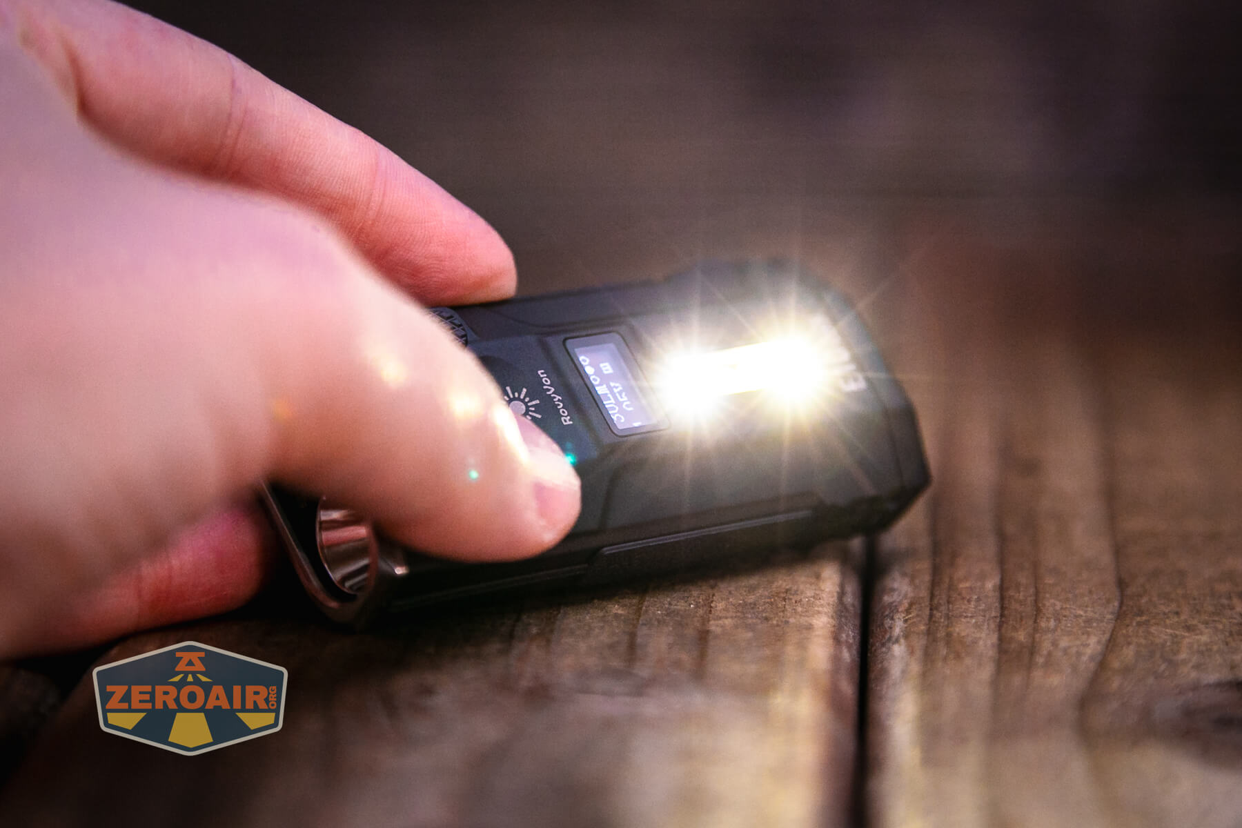 RovyVon E10 Pro flashlight side emitters on