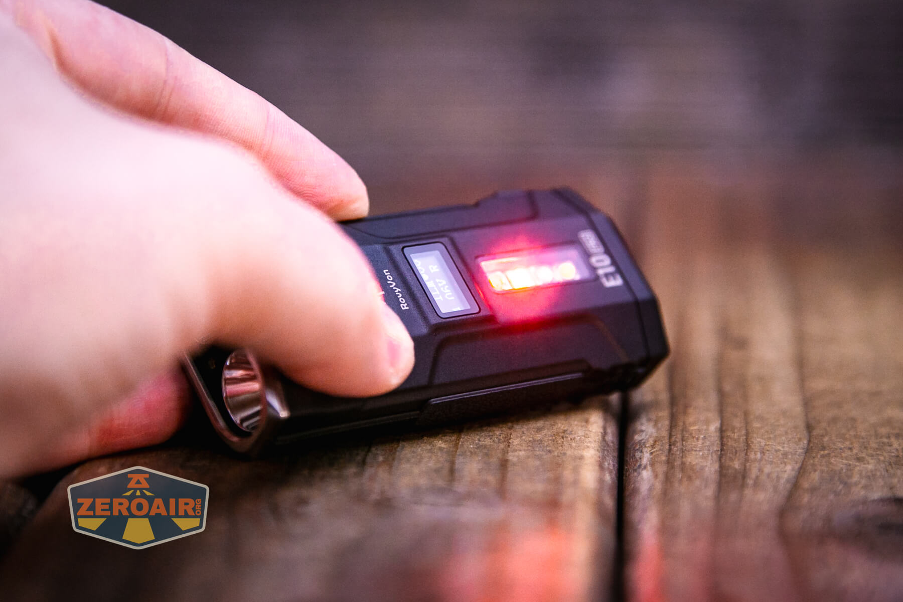 RovyVon E10 Pro flashlight side emitters on