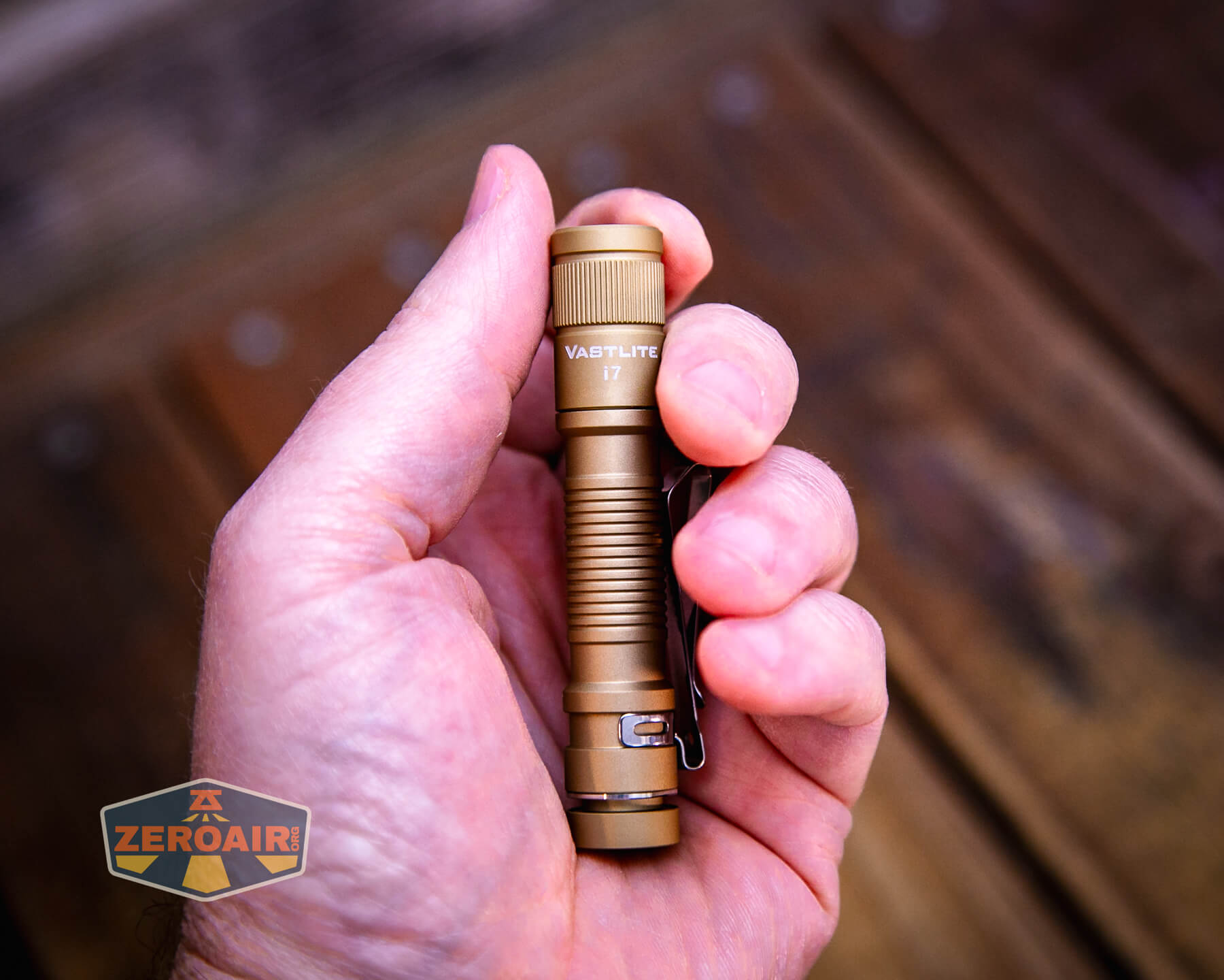 Vastlite i7 10440 flashlight in hand