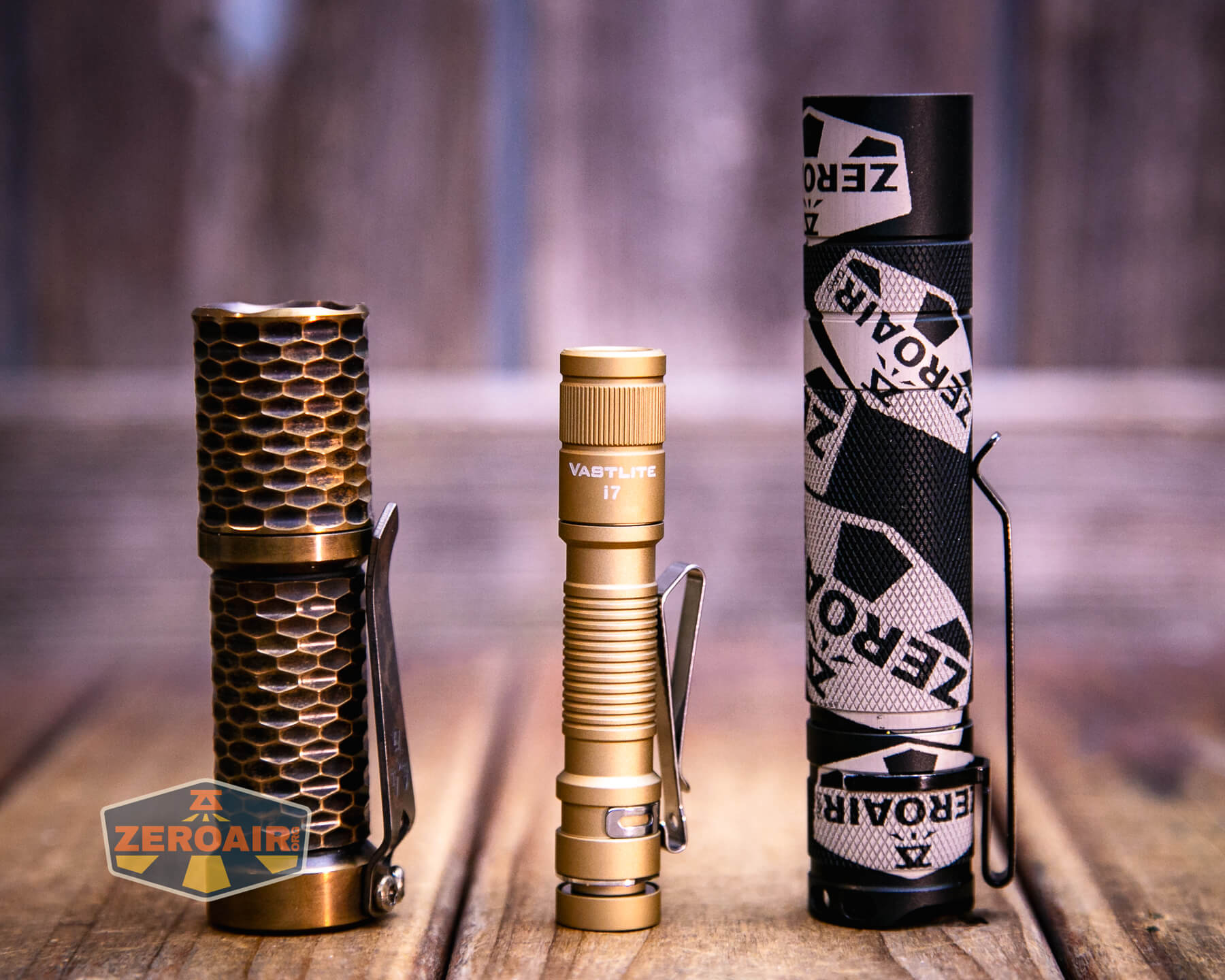 Vastlite i7 10440 flashlight with two standard sized flashlights