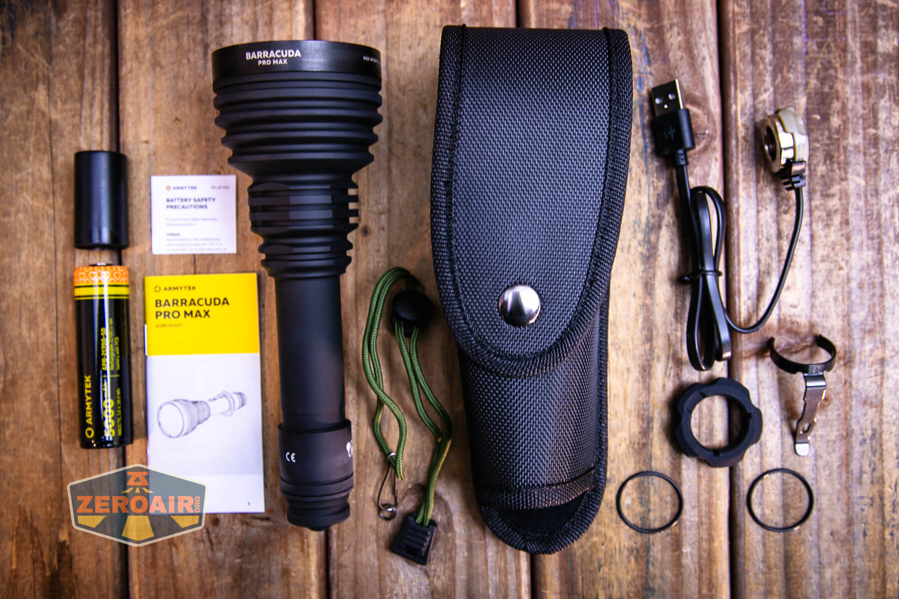 Armytek Barracuda Pro Max searchlight what's included