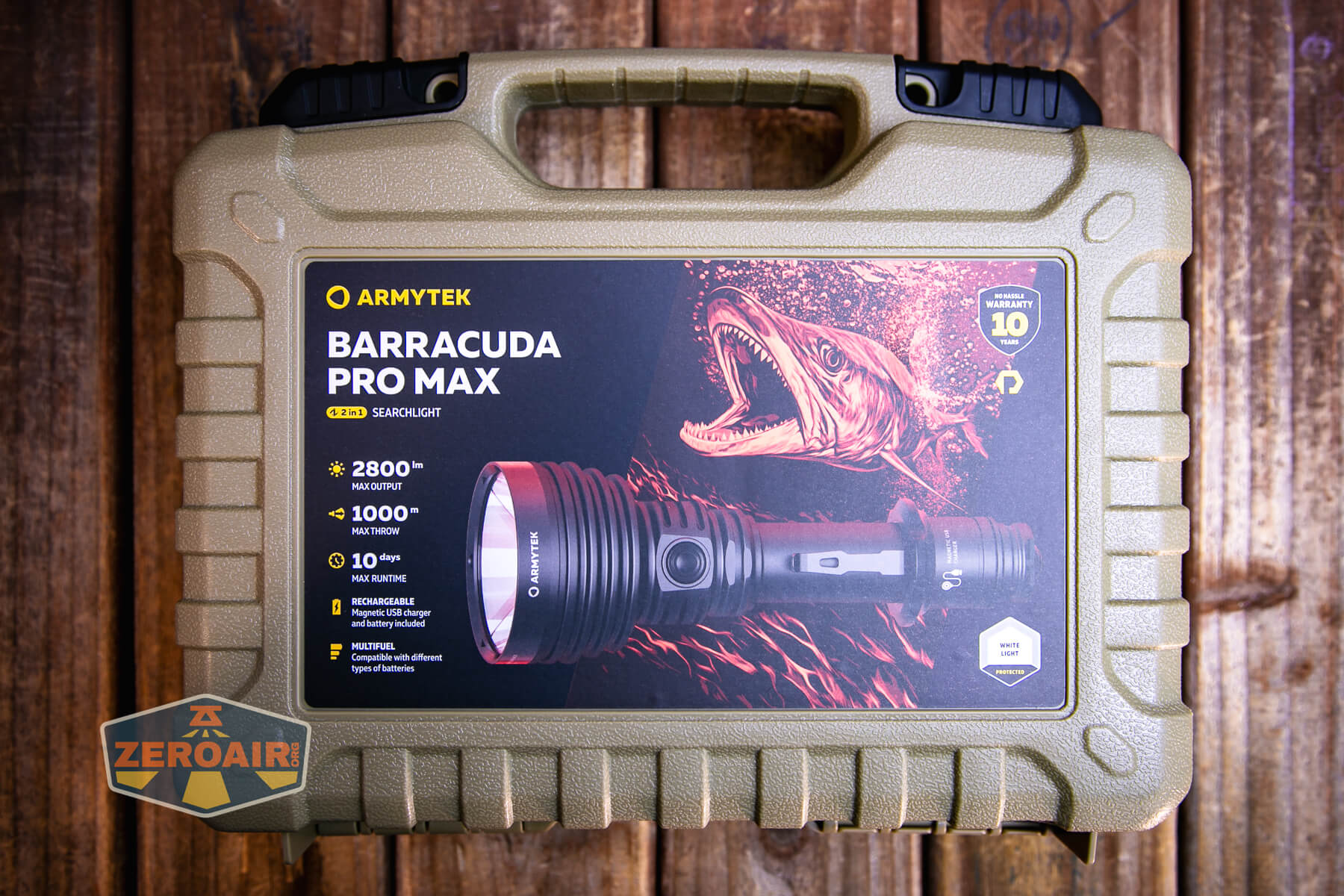 Armytek Barracuda Pro Max searchlight package and kit