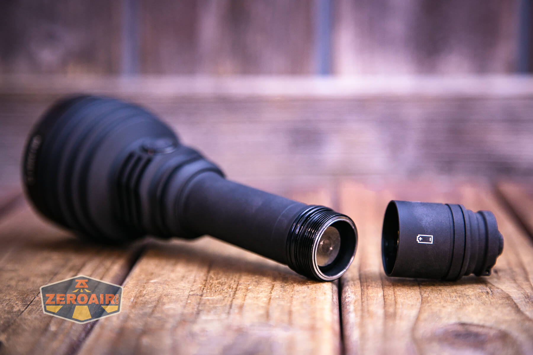 Armytek Barracuda Pro Max searchlight with included 21700 in place