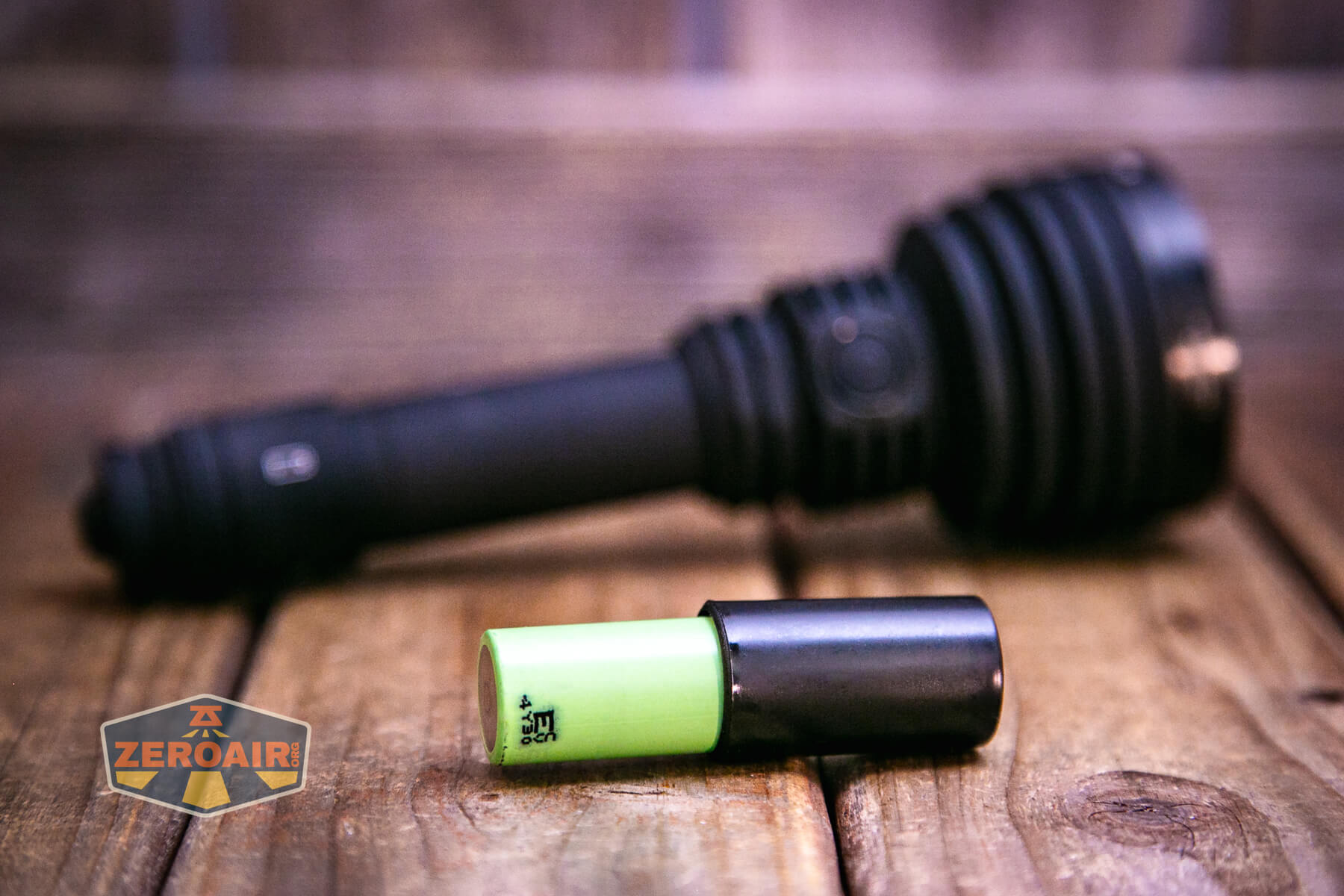 Armytek Barracuda Pro Max searchlight with 18650 adapter