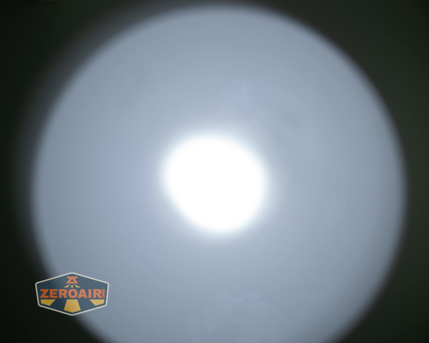 Armytek Barracuda Pro Max searchlight beamshots on ceiling