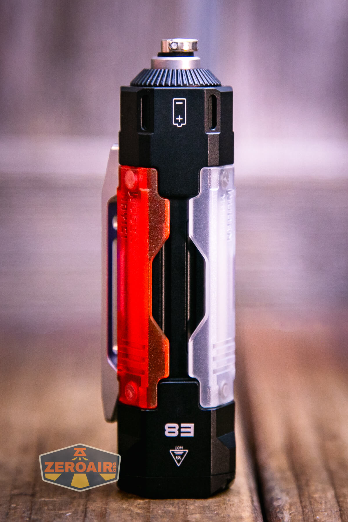 Wuben E Production Flashlight showing all sides