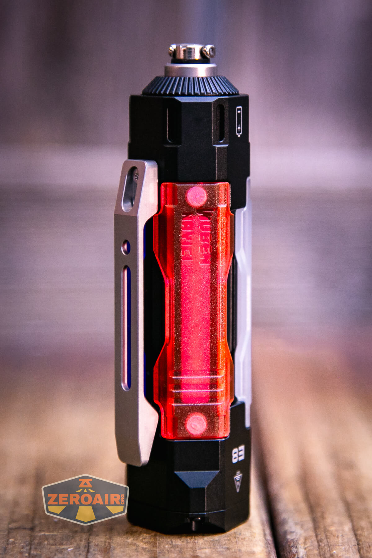 Wuben E Production Flashlight showing all sides