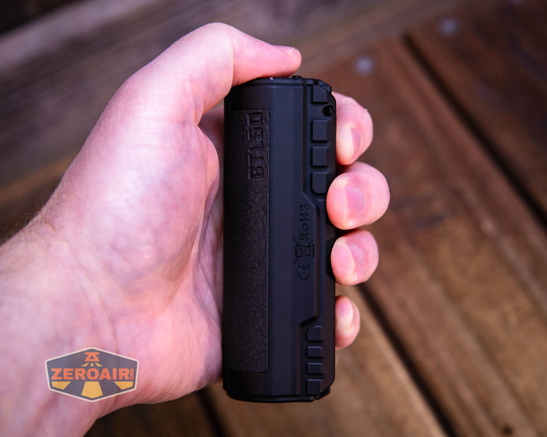 Imalent BTL50 black flashlight in hand