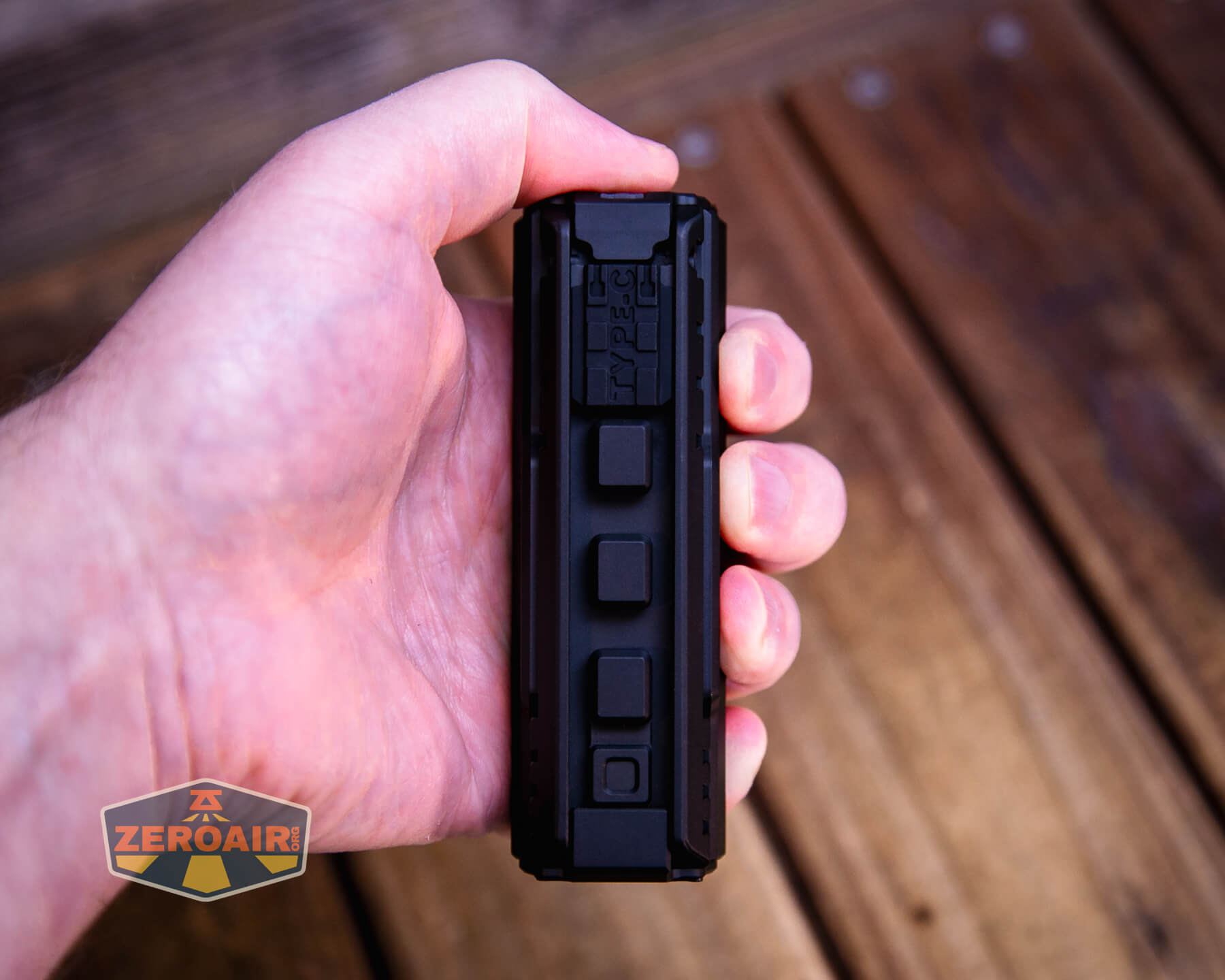 Imalent BTL50 Grey LEP flashlight in hand