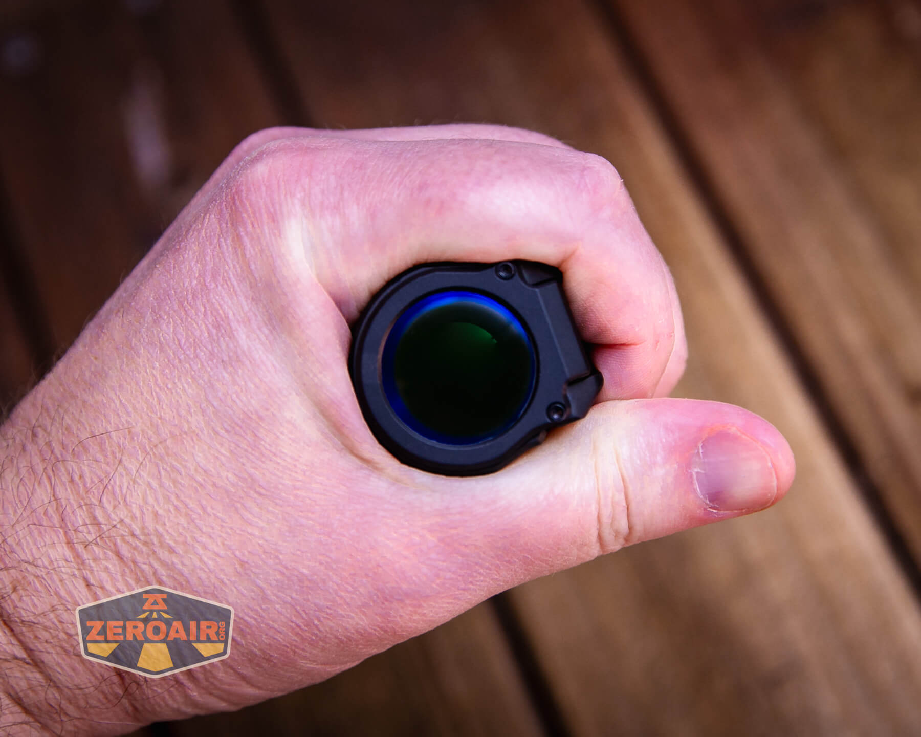 Imalent BTL50 Grey LEP flashlight in hand