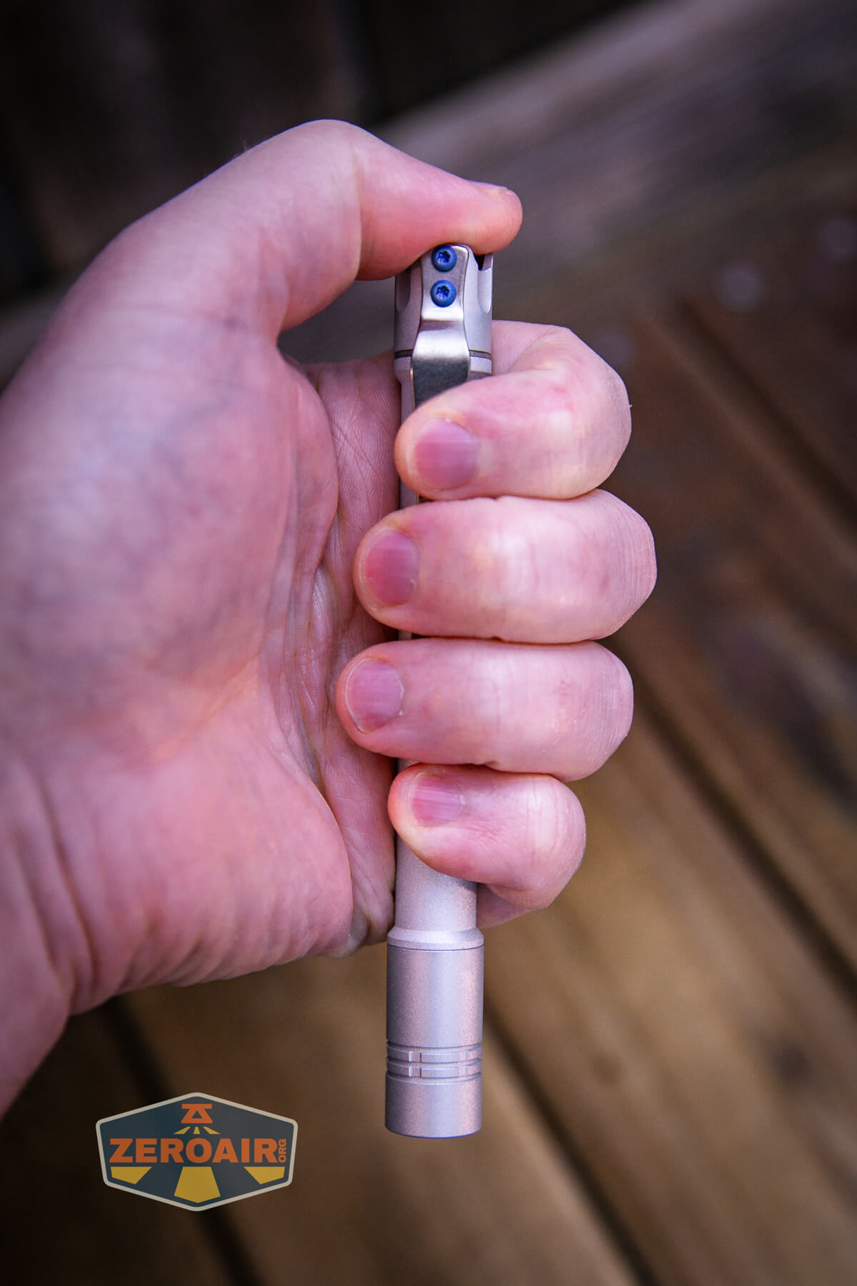 ReyLight Penlight MkII Aluminum in hand