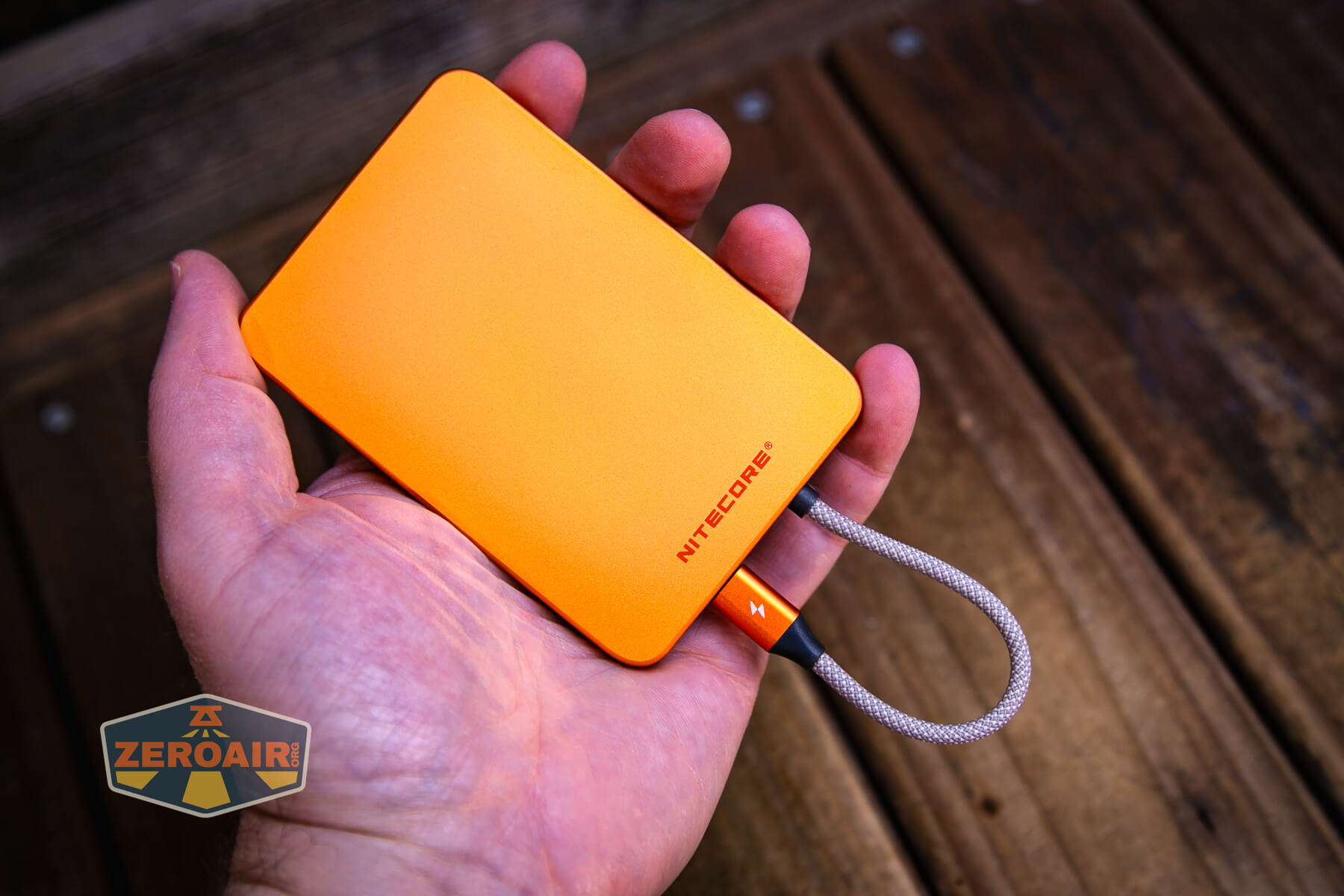 Nitecore Pocket 5 Power Bank in hand