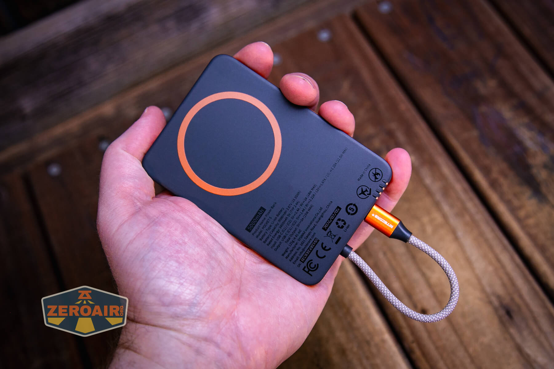 Nitecore Pocket 5 Power Bank in hand