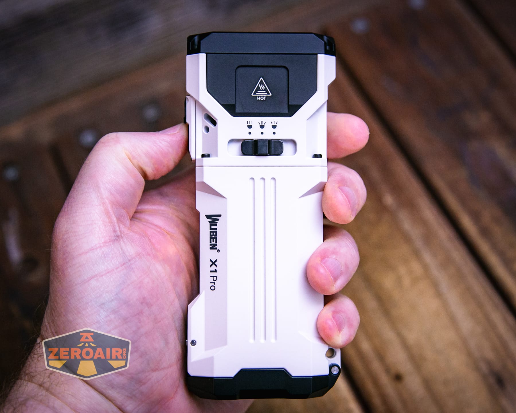 Wuben X1 Pro 2 flashlight in hand