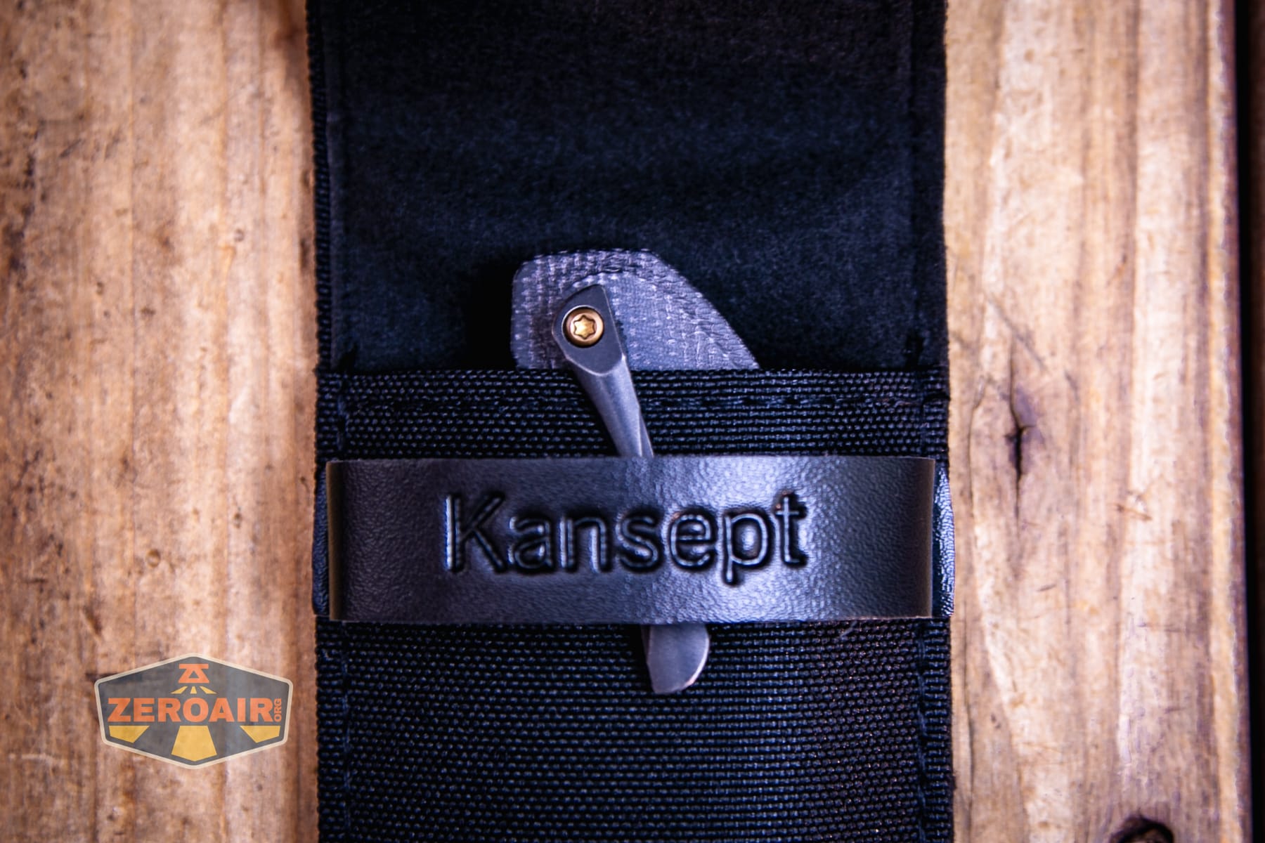 Kansept Pluto S90V knife in pouch