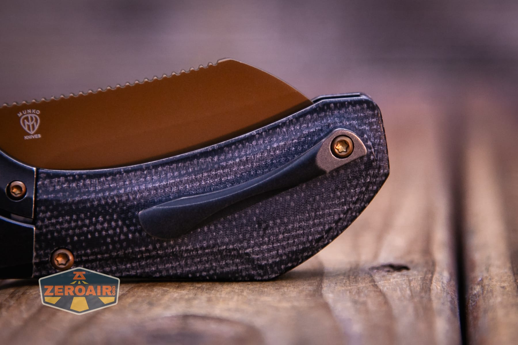 Kansept Pluto S90V knife pocket clip