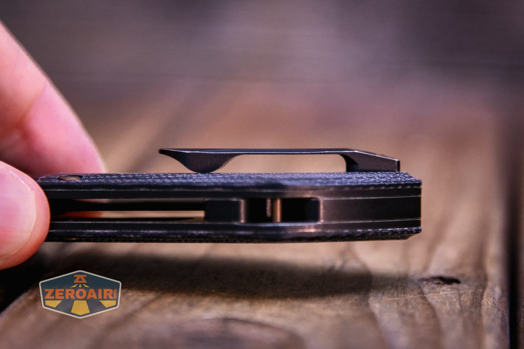 Kansept Pluto S90V knife pocket clip profile