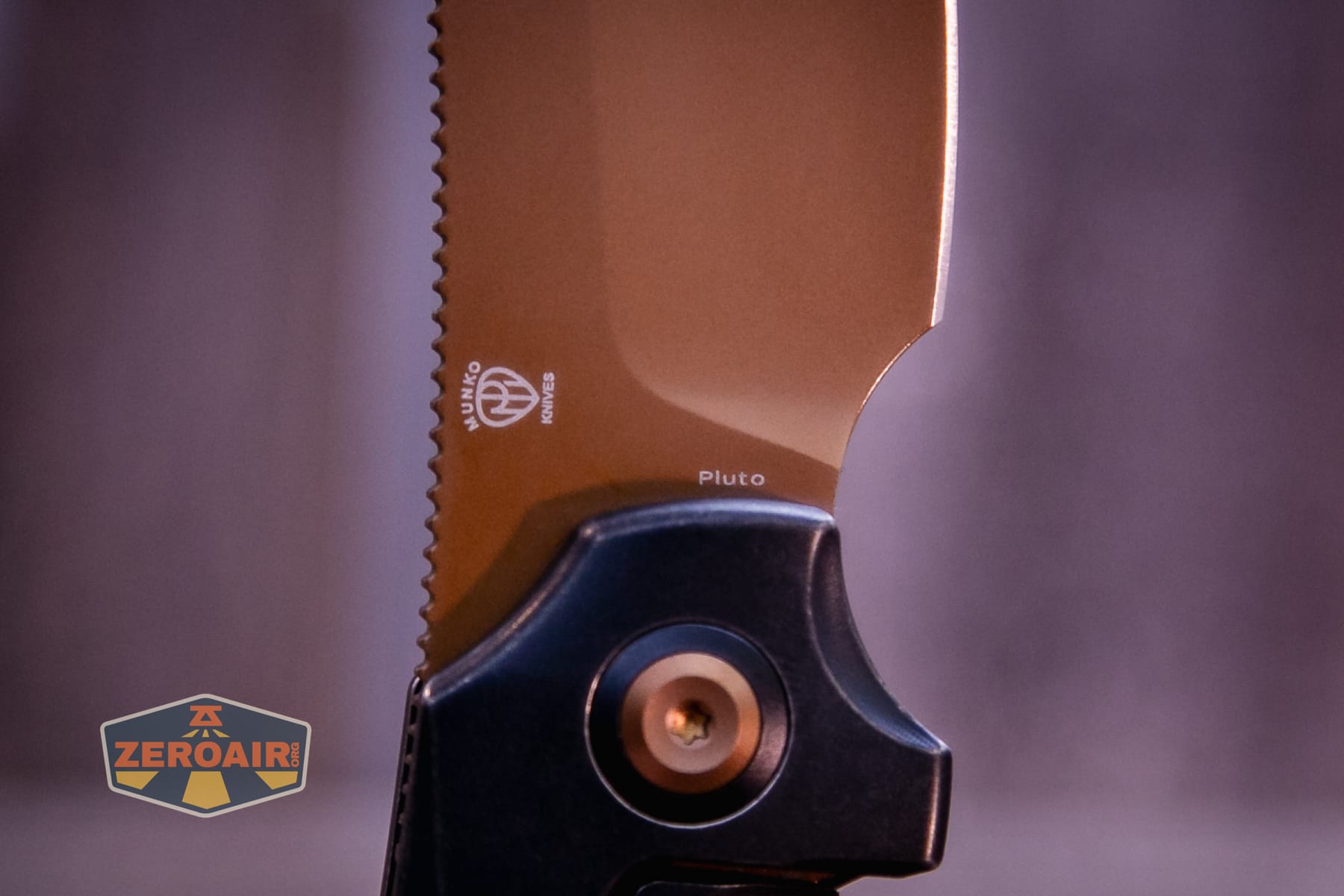 Kansept Pluto S90V knife branding