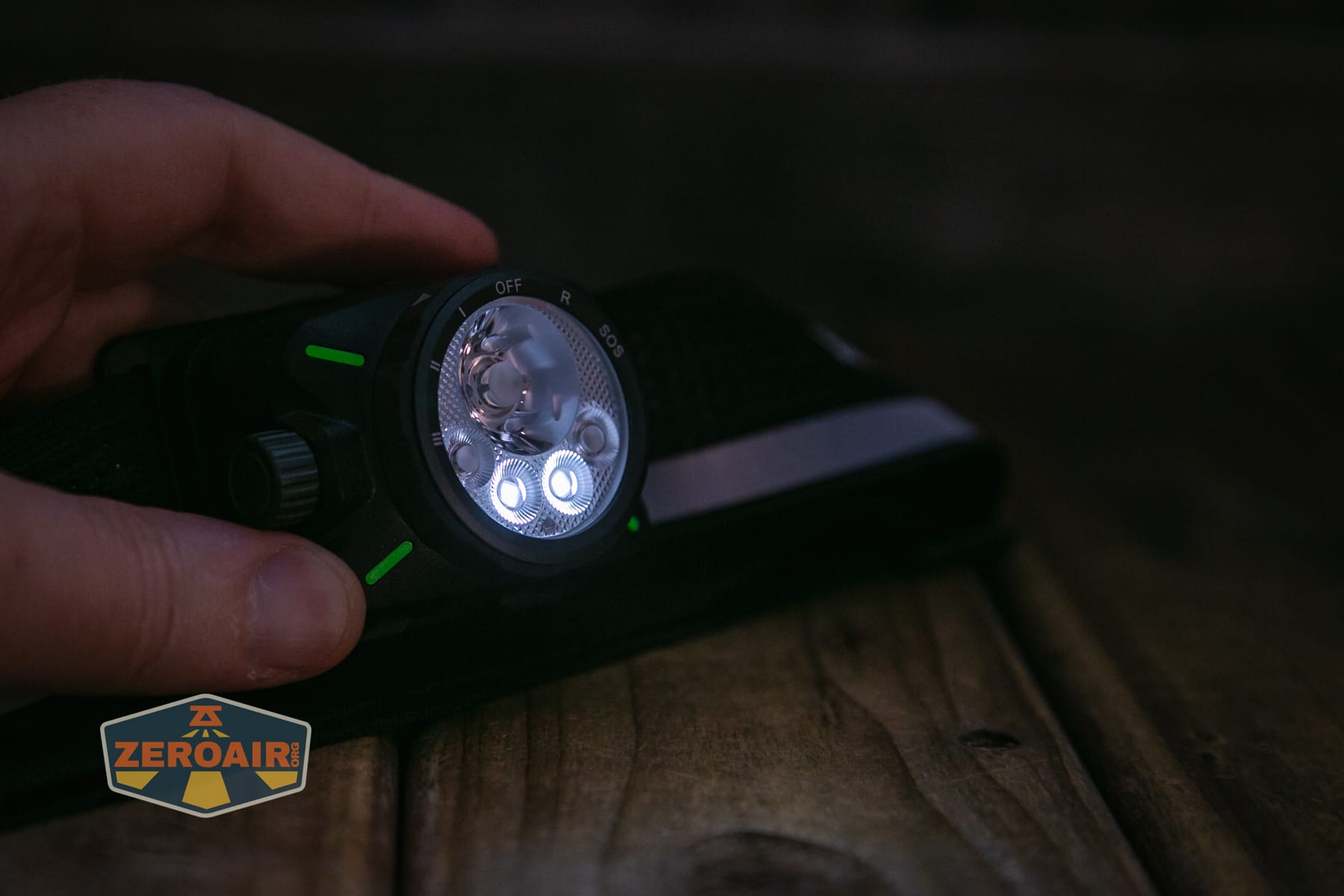 Nextorch eStar headlamp emitters on