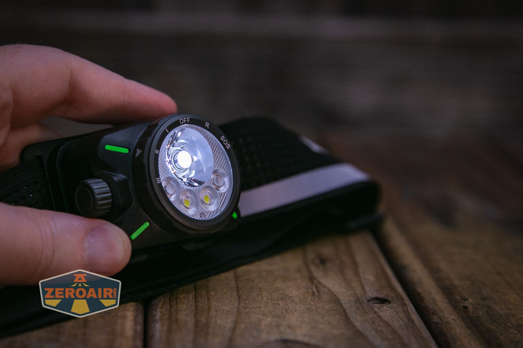 Nextorch eStar headlamp emitters on