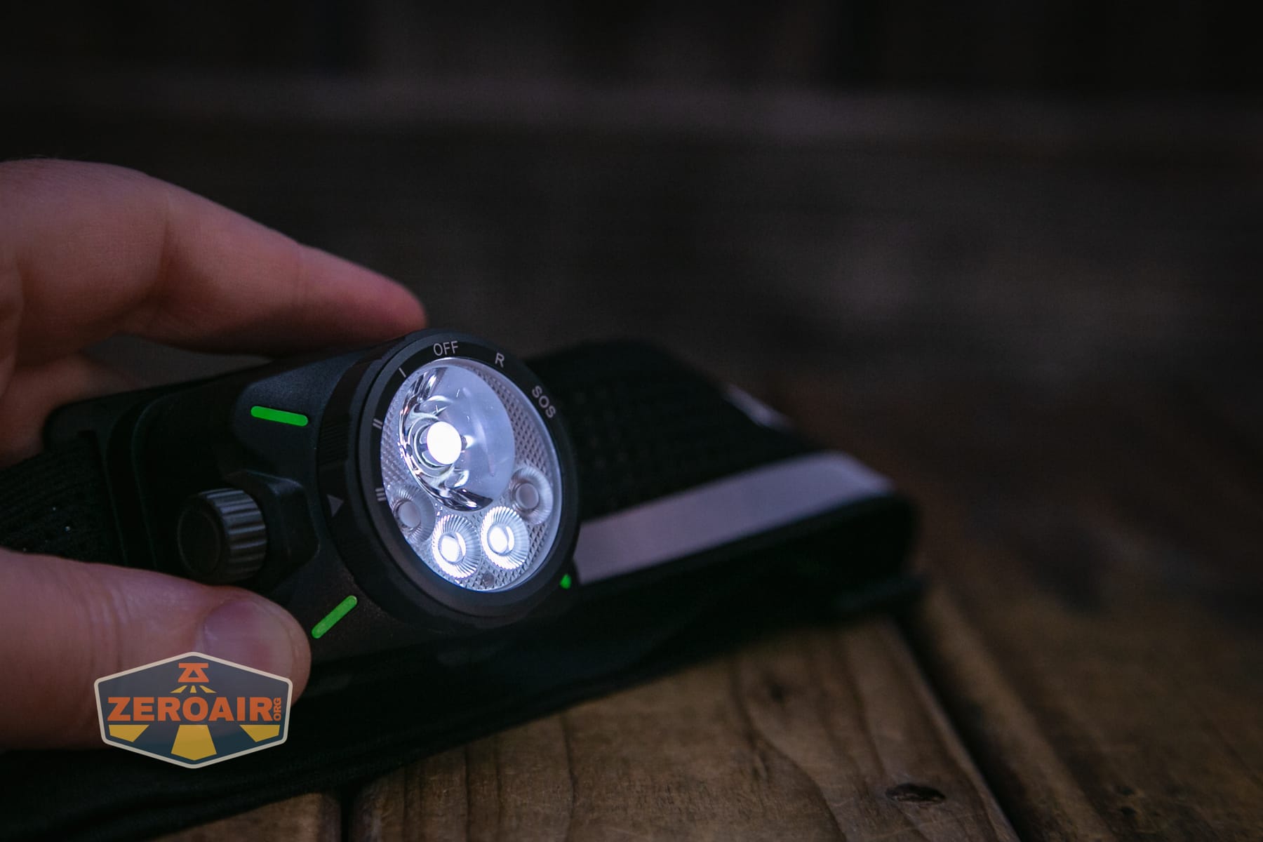 Nextorch eStar headlamp emitters on