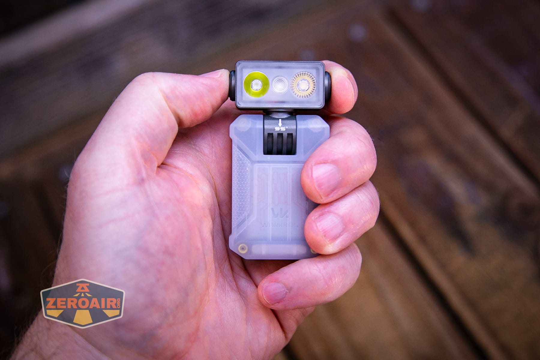 Wurkkos HD04 pocket flashlight in hand