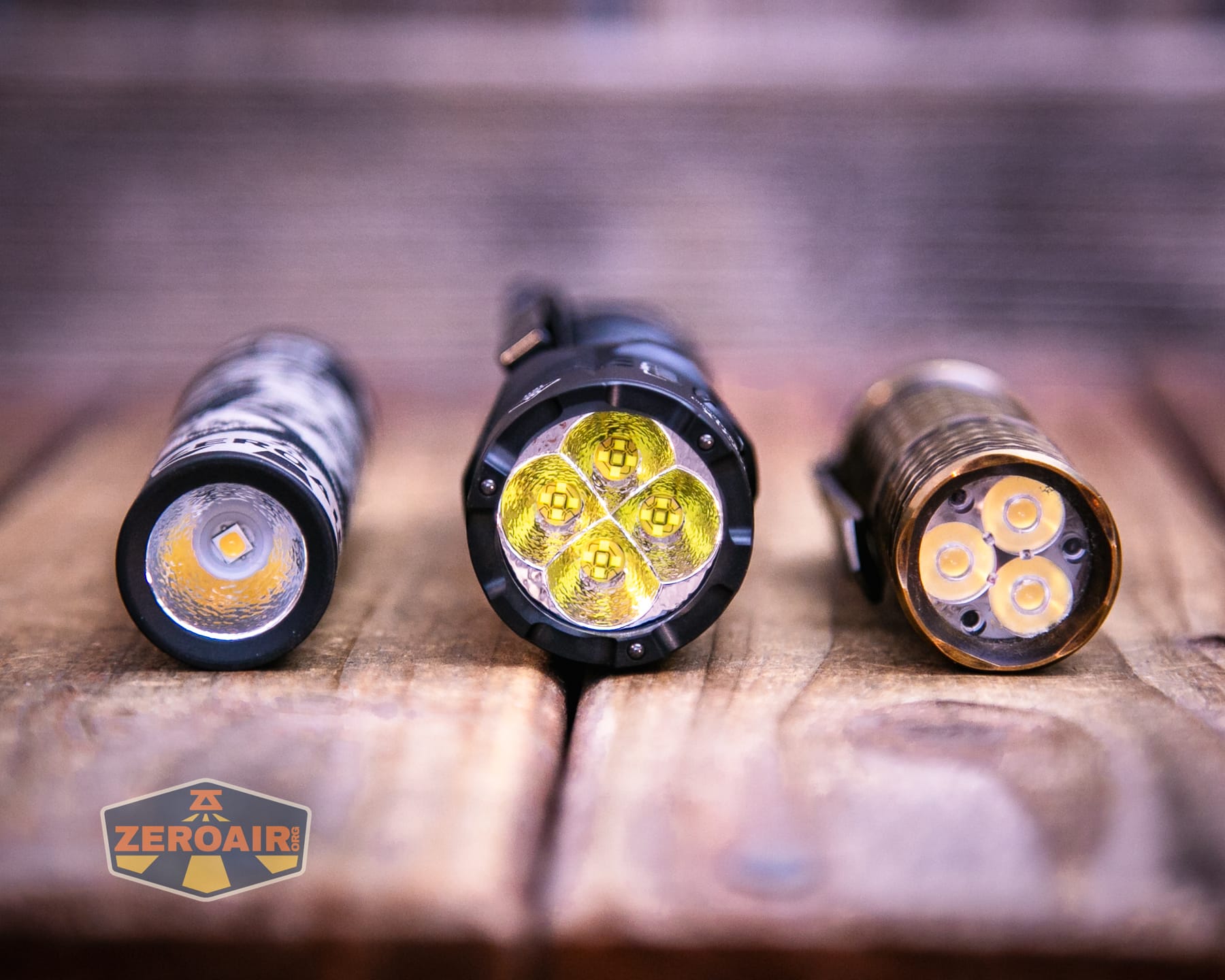 Nitecore P27iX customizable tactical flashlight with two standard sized flashlights