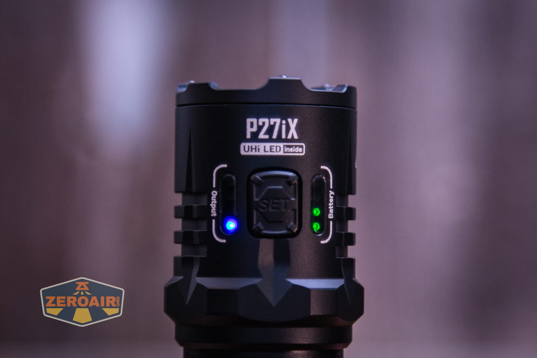 Nitecore P27iX customizable tactical flashlight e-switch and indicators
