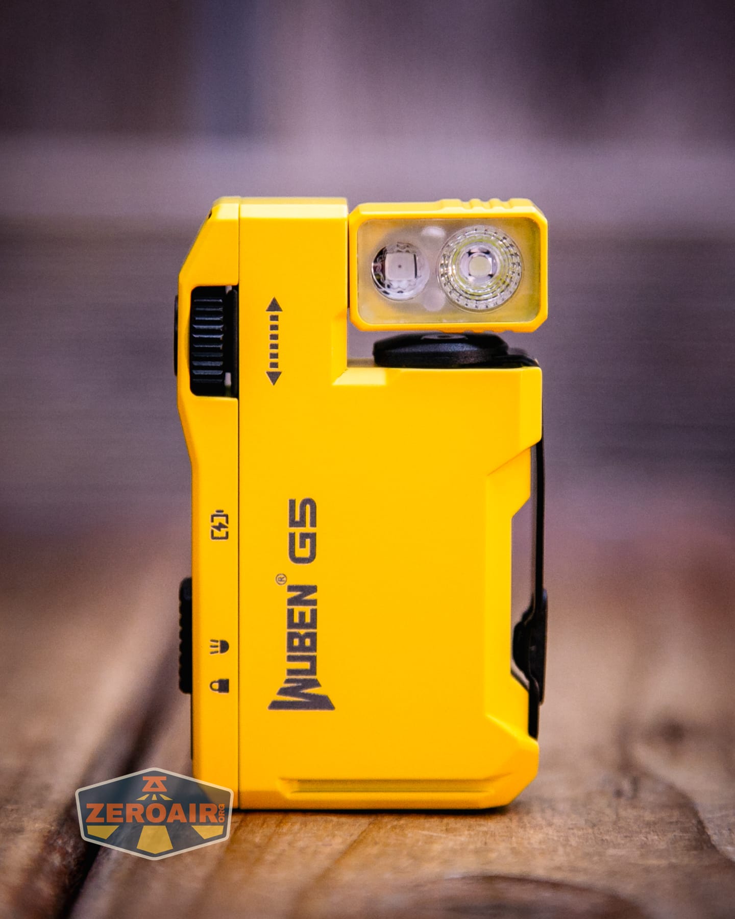 Wuben G5 Yellow EDC Keychain flashlight showing all sides