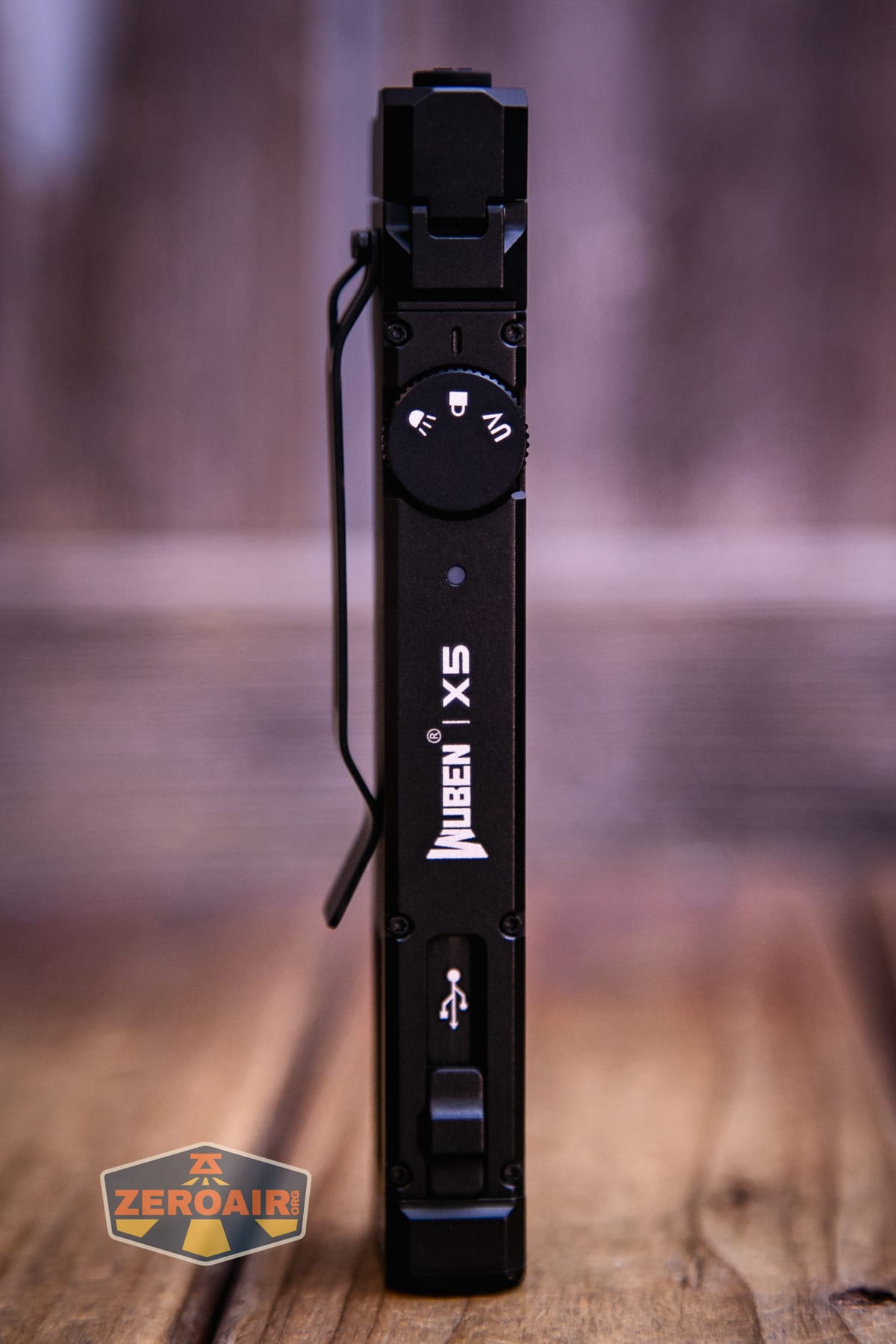 Wuben X5 3-in-1 compact EDC flashlight showing all sides