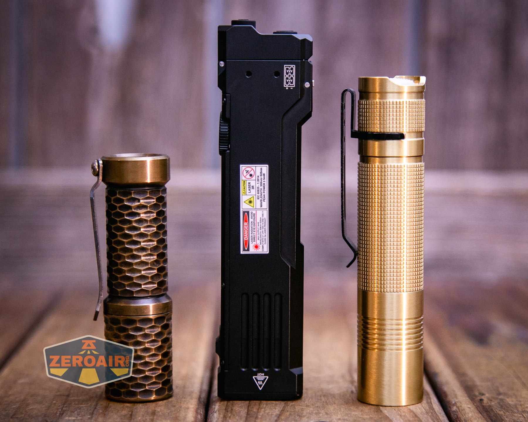 Wuben X5 3-in-1 compact EDC flashlight with two standard sized flashlights