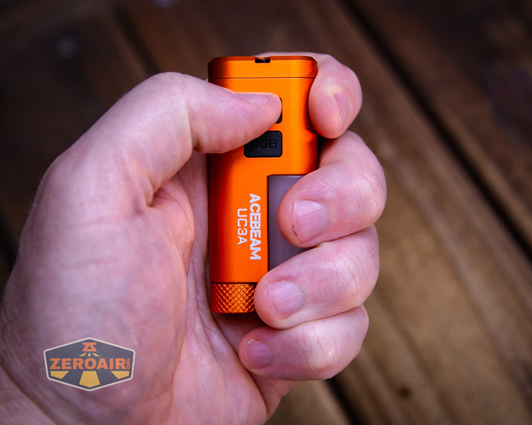 Acebeam UC3A Signal flashlight in hand