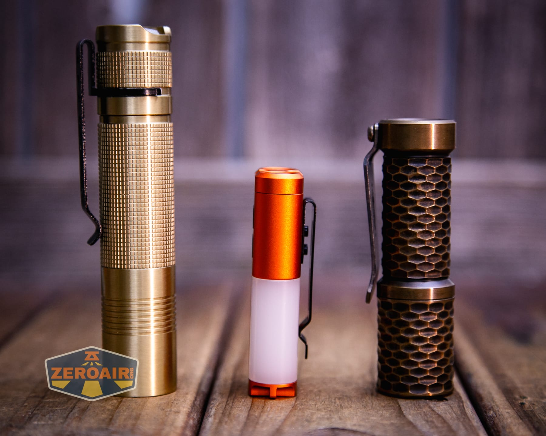 Acebeam UC3A Signal flashlight with two standard sized flashlights