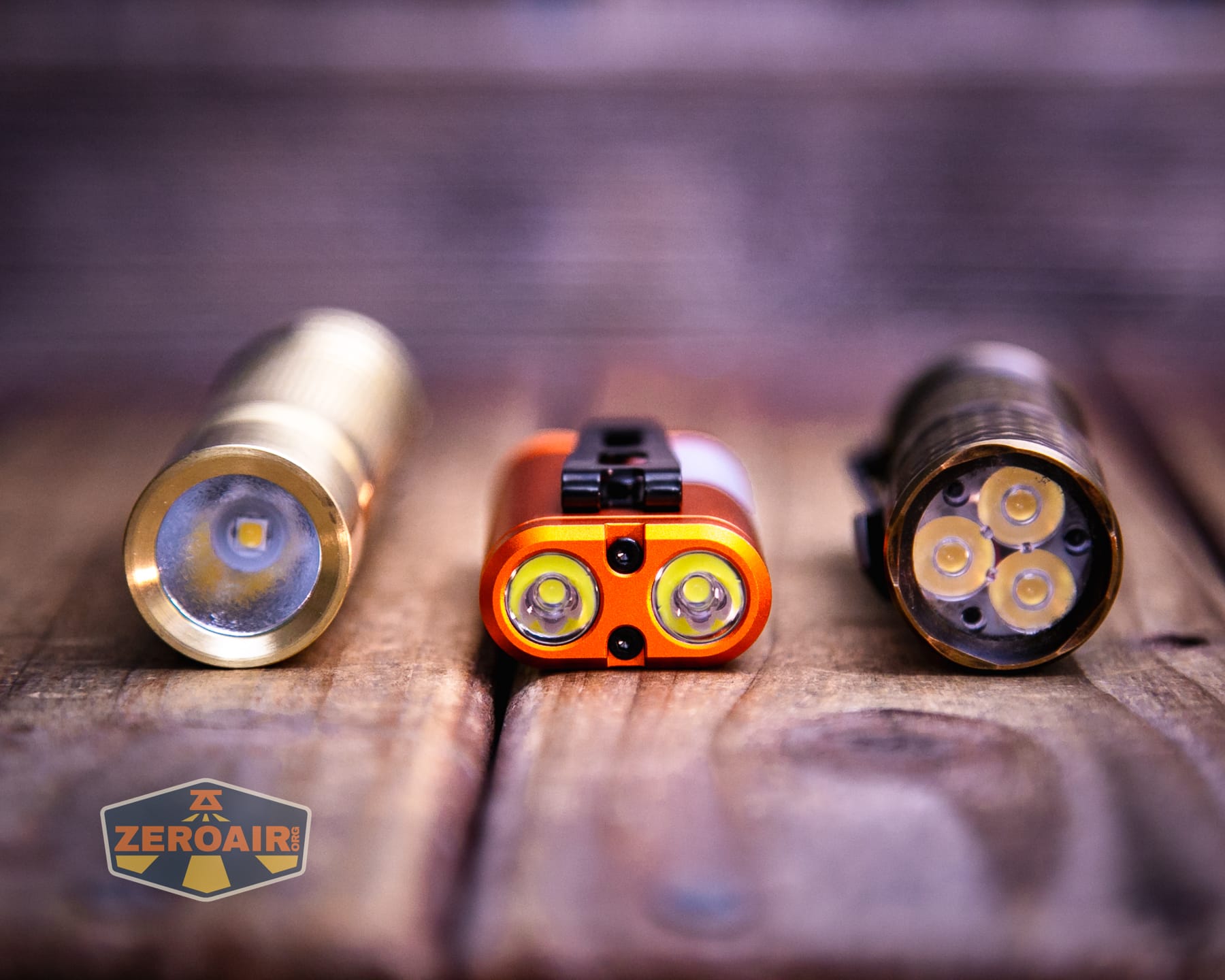 Acebeam UC3A Signal flashlight with two standard sized flashlights