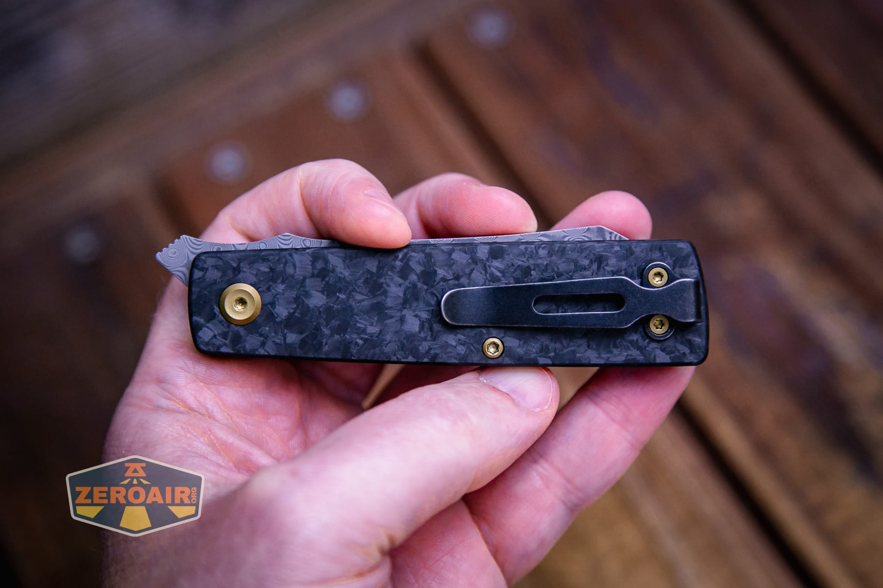 Kansept Higonokami liner lock knife in hand