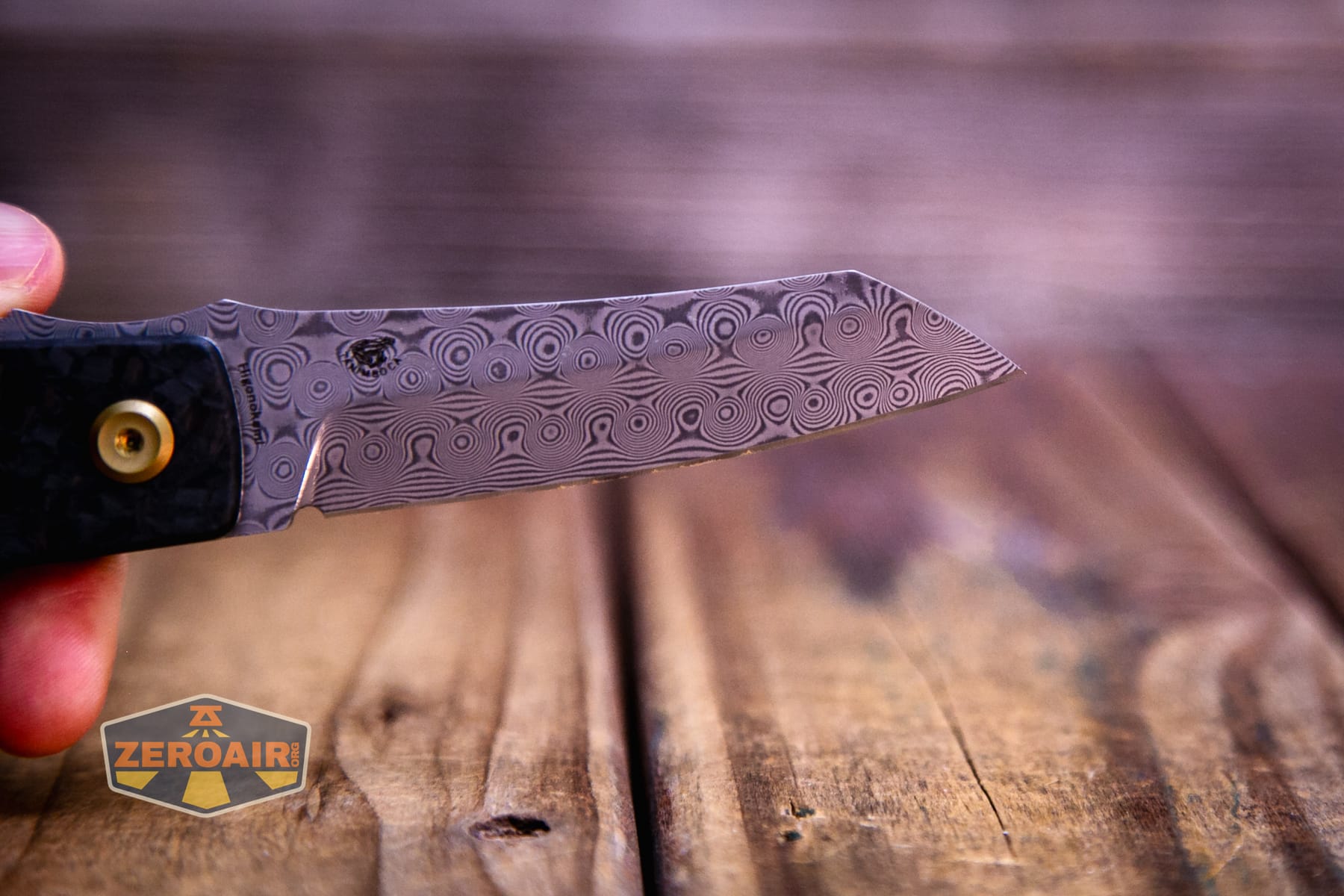 Kansept Higonokami liner lock knife blade detail