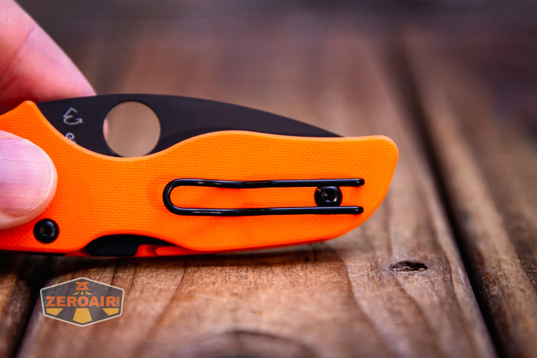 Spyderco Lil Native Cutlery Shoppe knife pocket clip detail